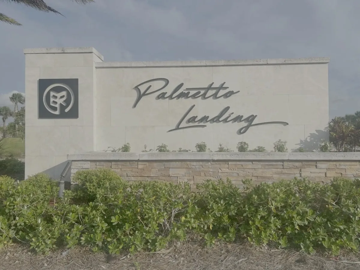 palmetto landing monument sign at Babcock Ranch®