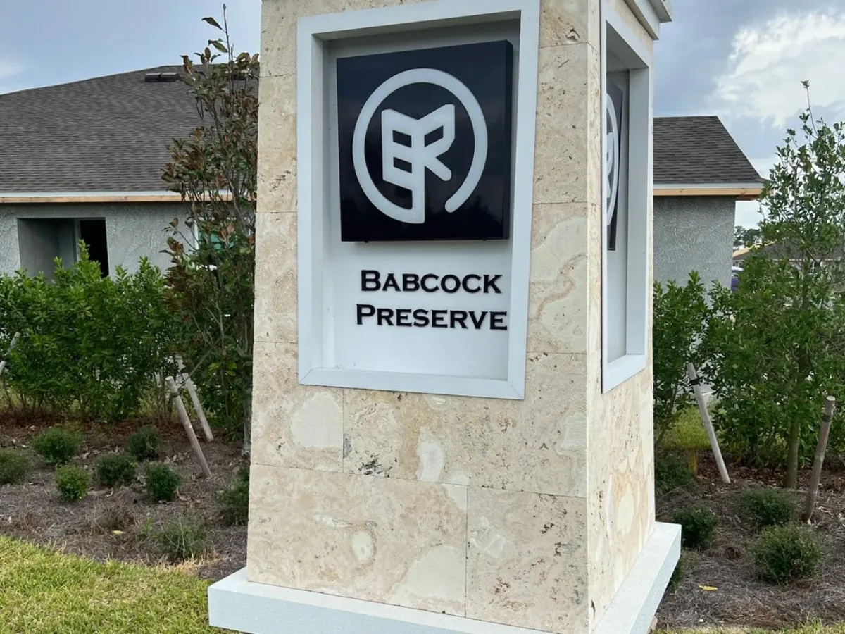 the preserve monument sign at Babcock Ranch®